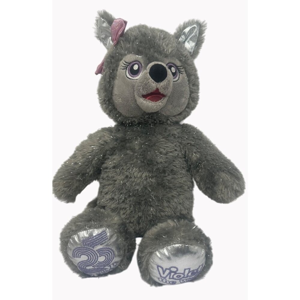 Build-A-Bear Violet The Wolf 25th Birthday Plush Toy Sparkle Fur Limited Edition